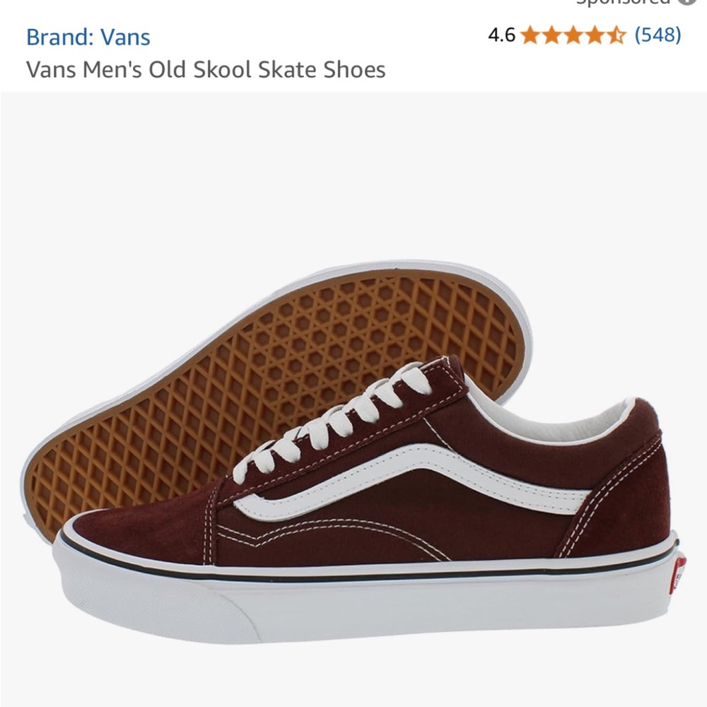 Vans Old Skool Skate Shoes - Brown 7.5